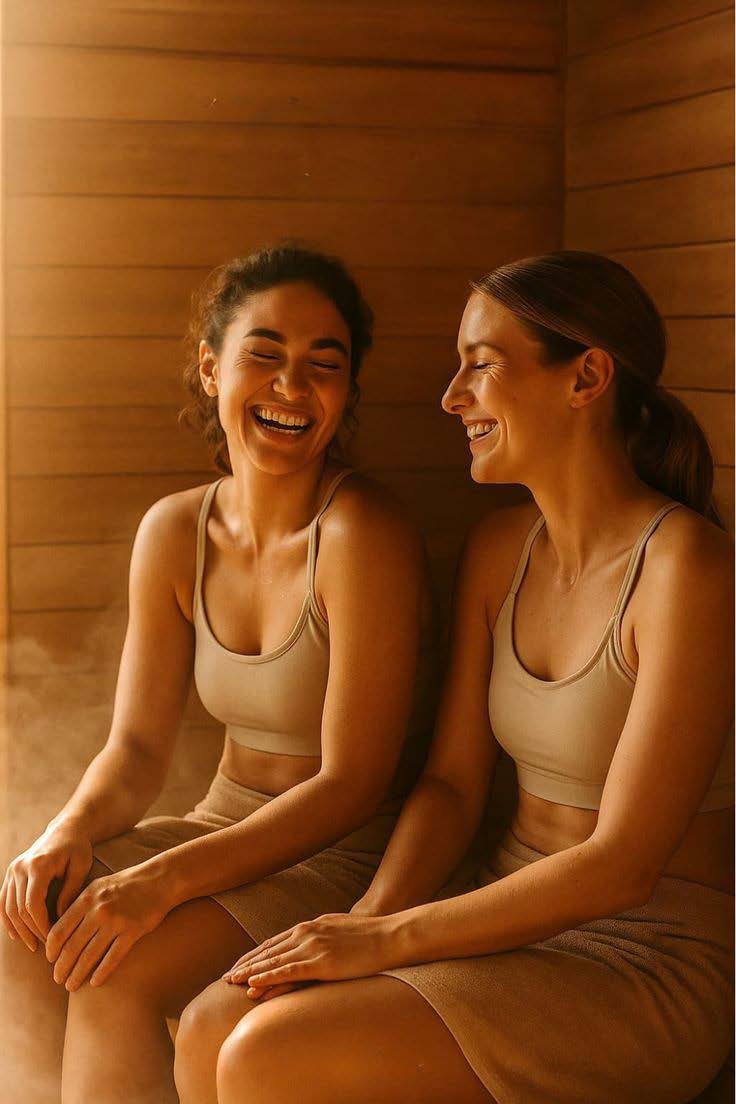 Visualization — A large Finnish sauna and three cold plunges.